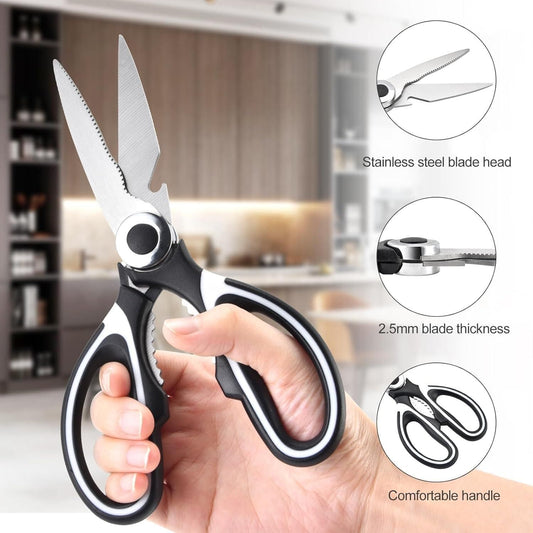 Multifunction Kitchen Scissors - Chicken Bone Meat Vegetable Cutter Nutcracker Bottle Openers Tools