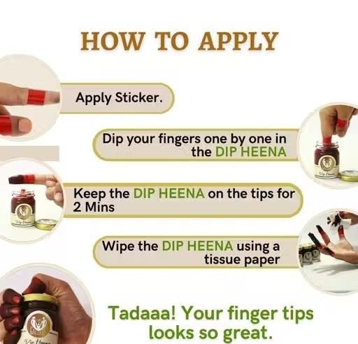 Dip Henna Instant Red Colour Mehendi Paste