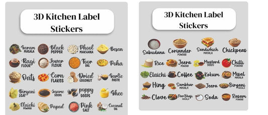 Waterproof Kitchen Spice Jar Label Stickers